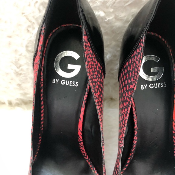G by Guess pink black animal print heels - Picture 7 of 11